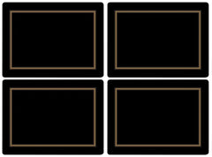 Pimpernel - Placemats / Coasters and Gifts Classic Black Placemats S/4 Pimpernel