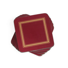 Pimpernel - Placemats / Coasters and Gifts Classic Burgundy Coasters S/6 Pimpernel