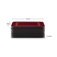 Pimpernel - Placemats / Coasters and Gifts Classic Burgundy Coasters S/6 Pimpernel