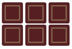 Pimpernel - Placemats / Coasters and Gifts Classic Burgundy Coasters S/6 Pimpernel