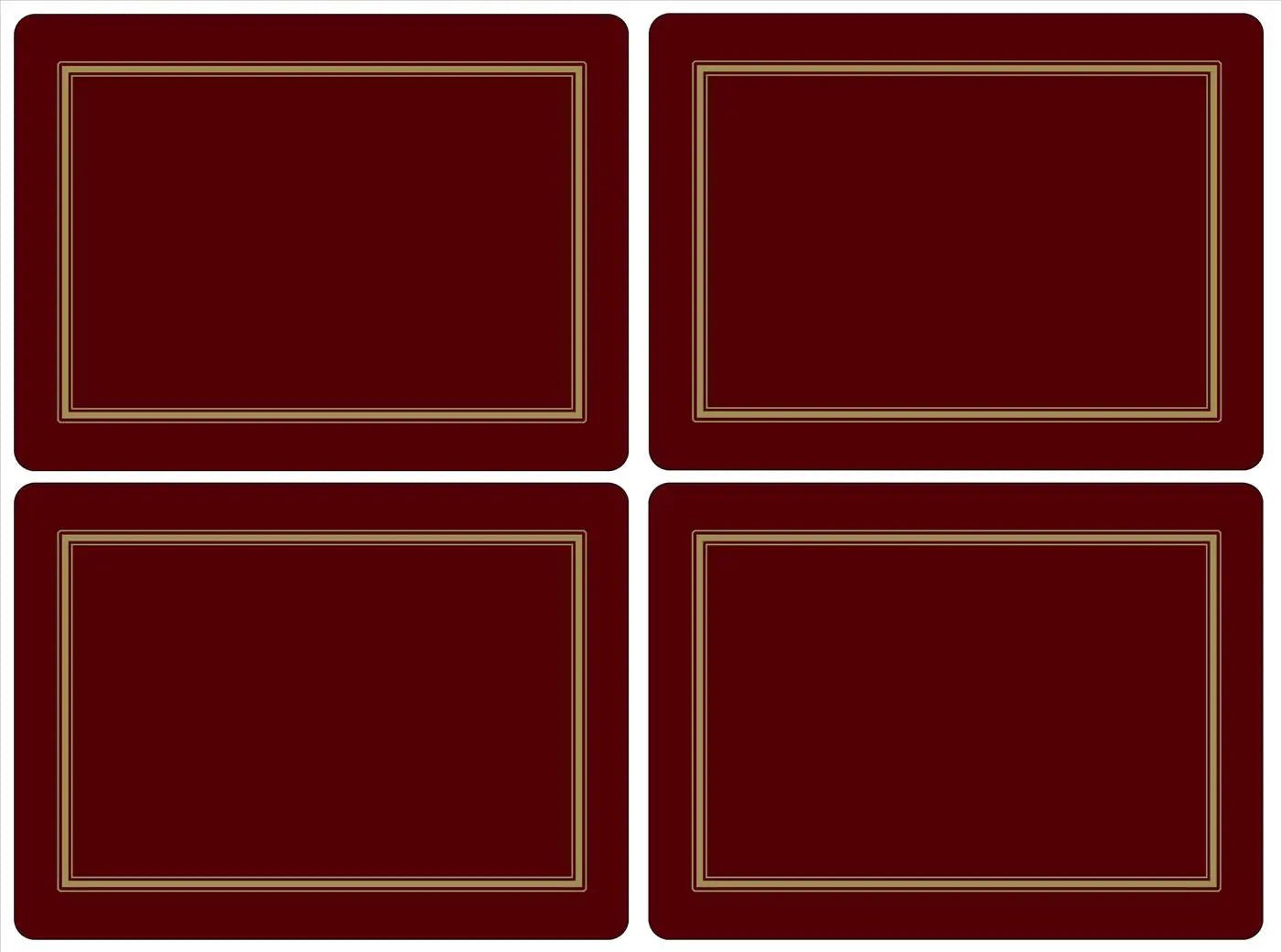 Pimpernel - Placemats / Coasters and Gifts Classic Burgundy Placemats S/4 Pimpernel