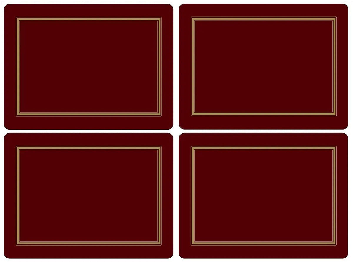 Pimpernel - Placemats / Coasters and Gifts Classic Burgundy Placemats S/4 Pimpernel