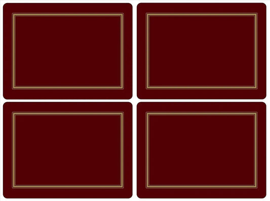 Pimpernel - Placemats / Coasters and Gifts Classic Burgundy Placemats S/4 Pimpernel