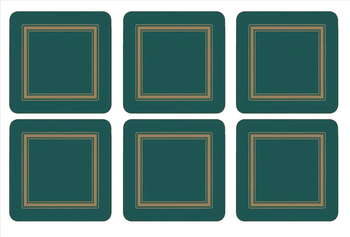 Pimpernel - Placemats / Coasters and Gifts Classic Emerald Coasters S/6 Pimpernel