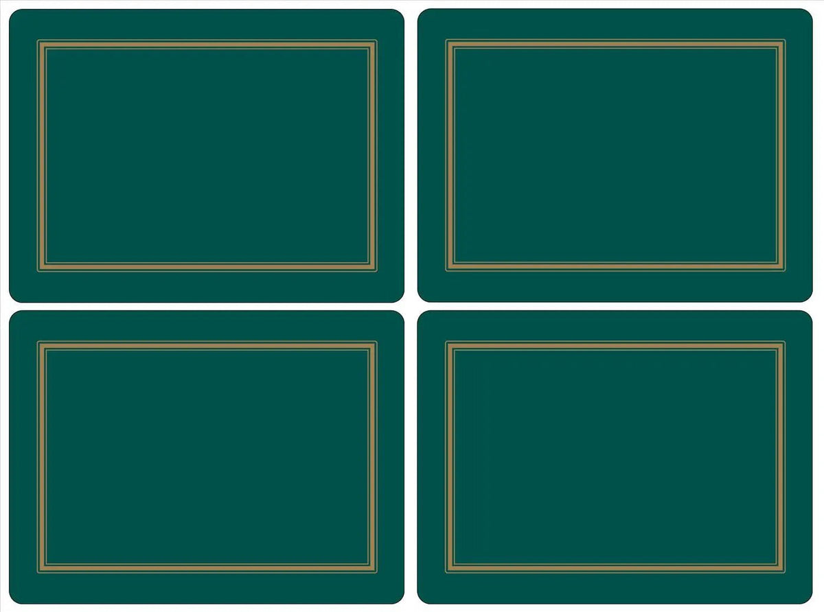 Pimpernel - Placemats / Coasters and Gifts Classic Emerald Placemats S/4 Pimpernel
