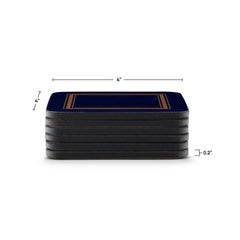 Pimpernel - Placemats / Coasters and Gifts Classic Midnight Blue Coasters S/6 Pimpernel