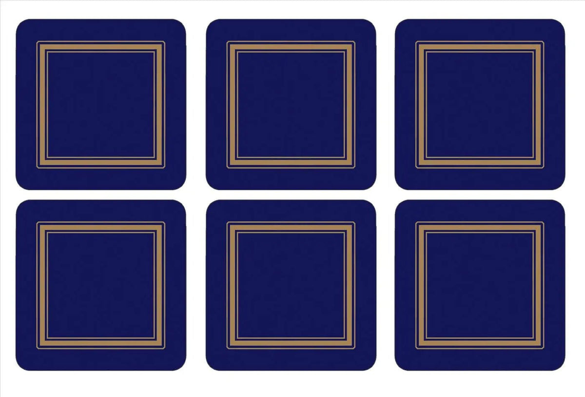 Pimpernel - Placemats / Coasters and Gifts Classic Midnight Blue Coasters S/6 Pimpernel