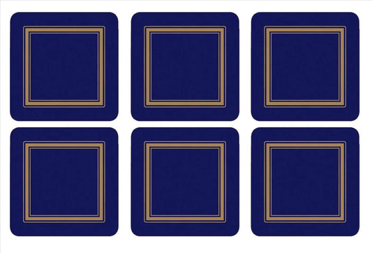Pimpernel - Placemats / Coasters and Gifts Classic Midnight Blue Coasters S/6 Pimpernel