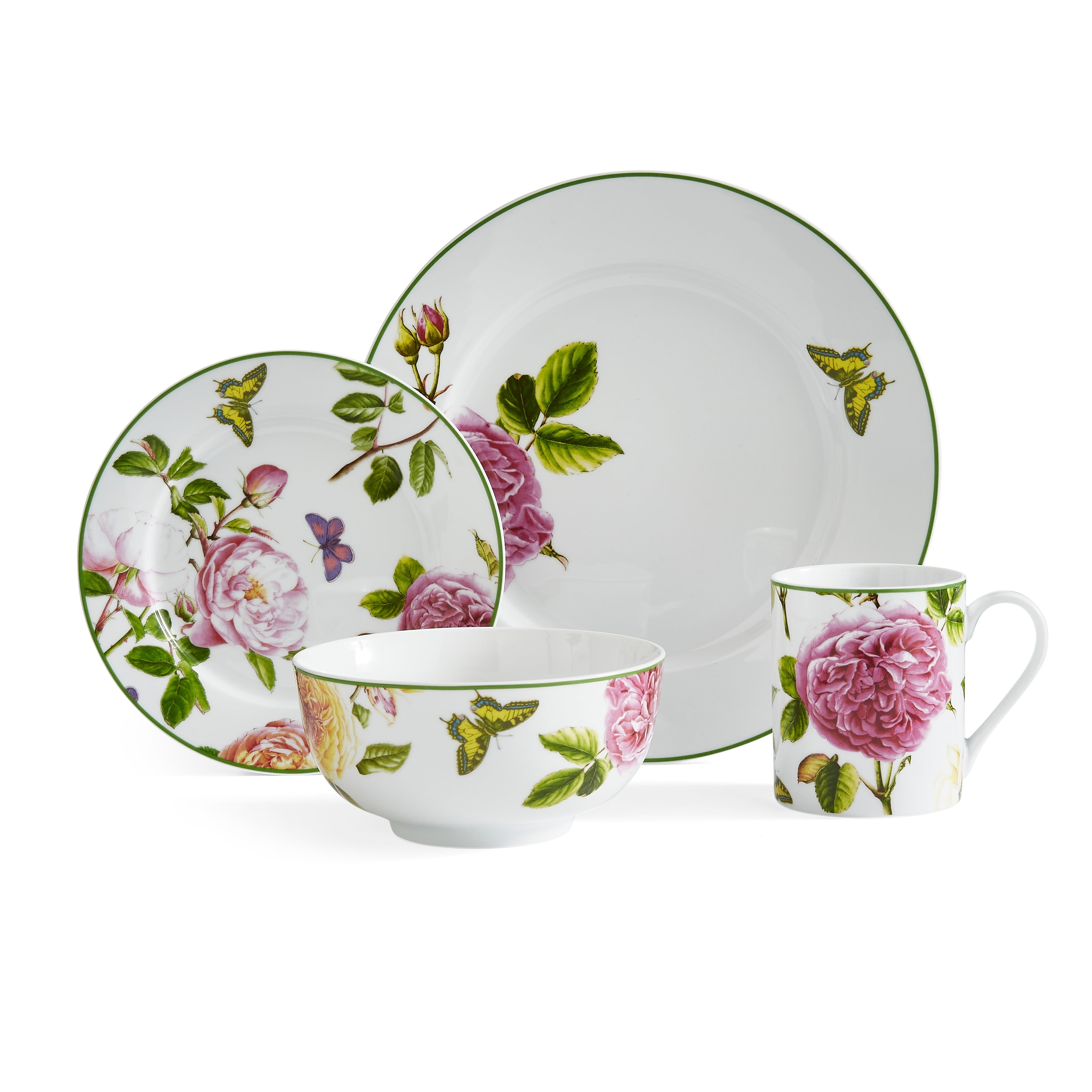 Portmeirion Home 16-PC SET ROSES Portmeirion