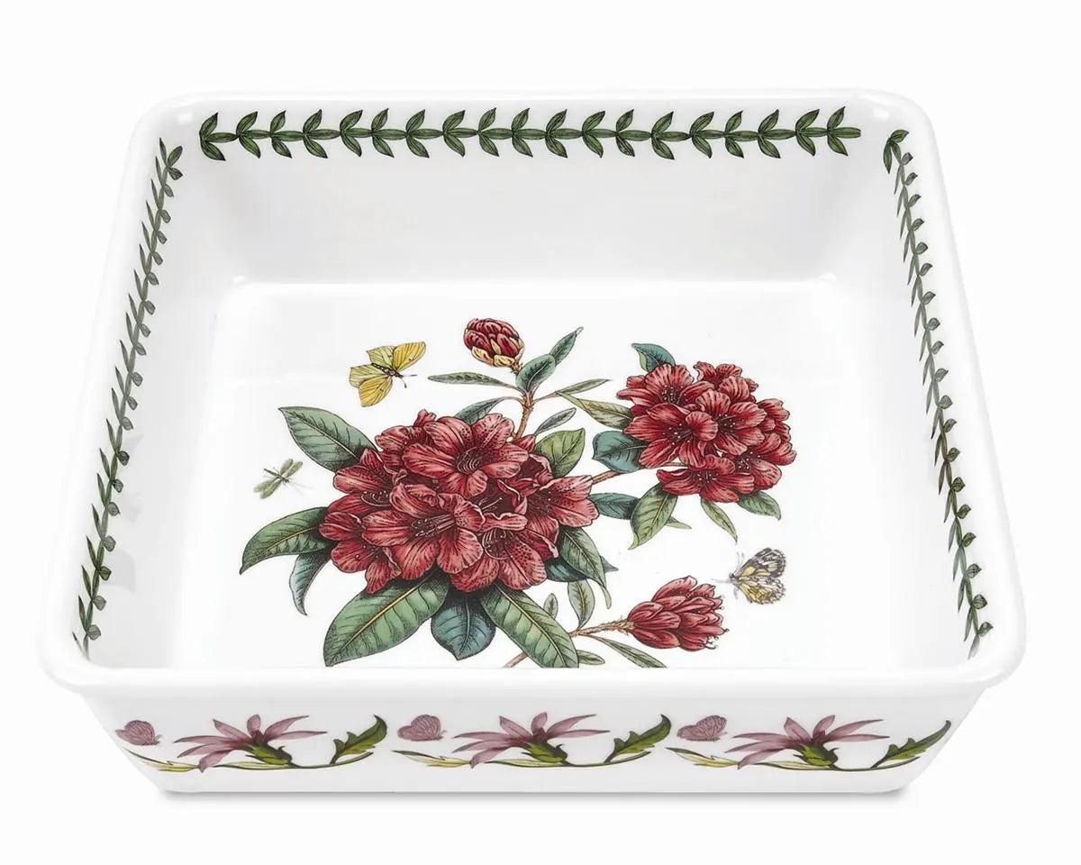Botanic Garden - Bake & Prep Square Dish (Rhododendron) - Crystal House