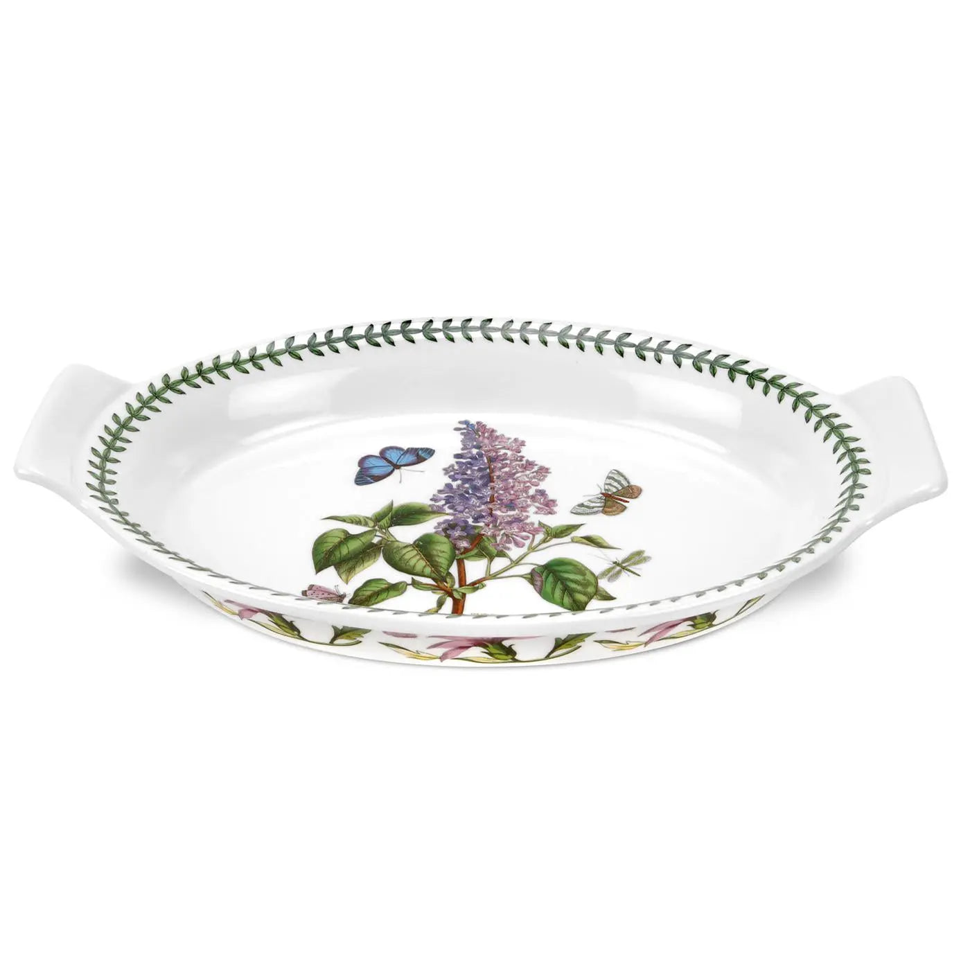 Botanic Garden - Bake & Prep Large Oval Gratin Dish (Lilac) - Crystal House