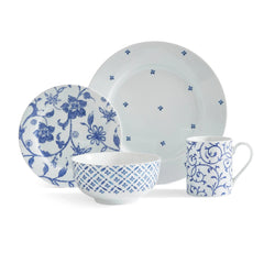 Portmeirion Home 16-PC SET BLUE INDIGO Portmeirion