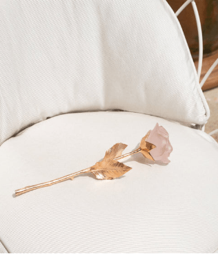 Powder Pink Rose Eternelle Daum - Crystal House