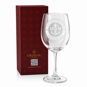 Premium Custom US Navy Gift – Fine Crystal Glass with Deep Sand Carved Engraving Crystal House - Crystal House