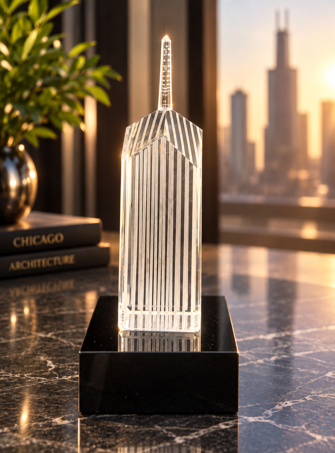Prudential Tower Crystal Sculpture studio view