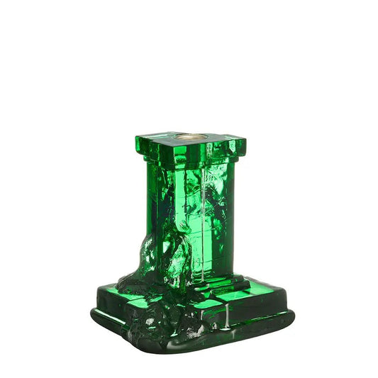 Rocky Baroque Candlestick Emerald Green Medium Kosta Boda