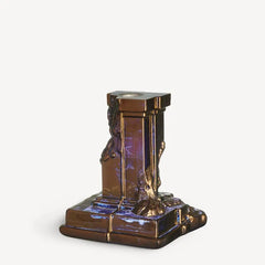 Rocky Baroque Candlestick Glossy Glaze Medium Kosta Boda