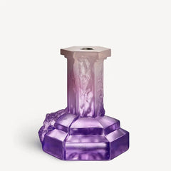 Rocky Baroque Candlestick Lilac Haze Large Kosta Boda