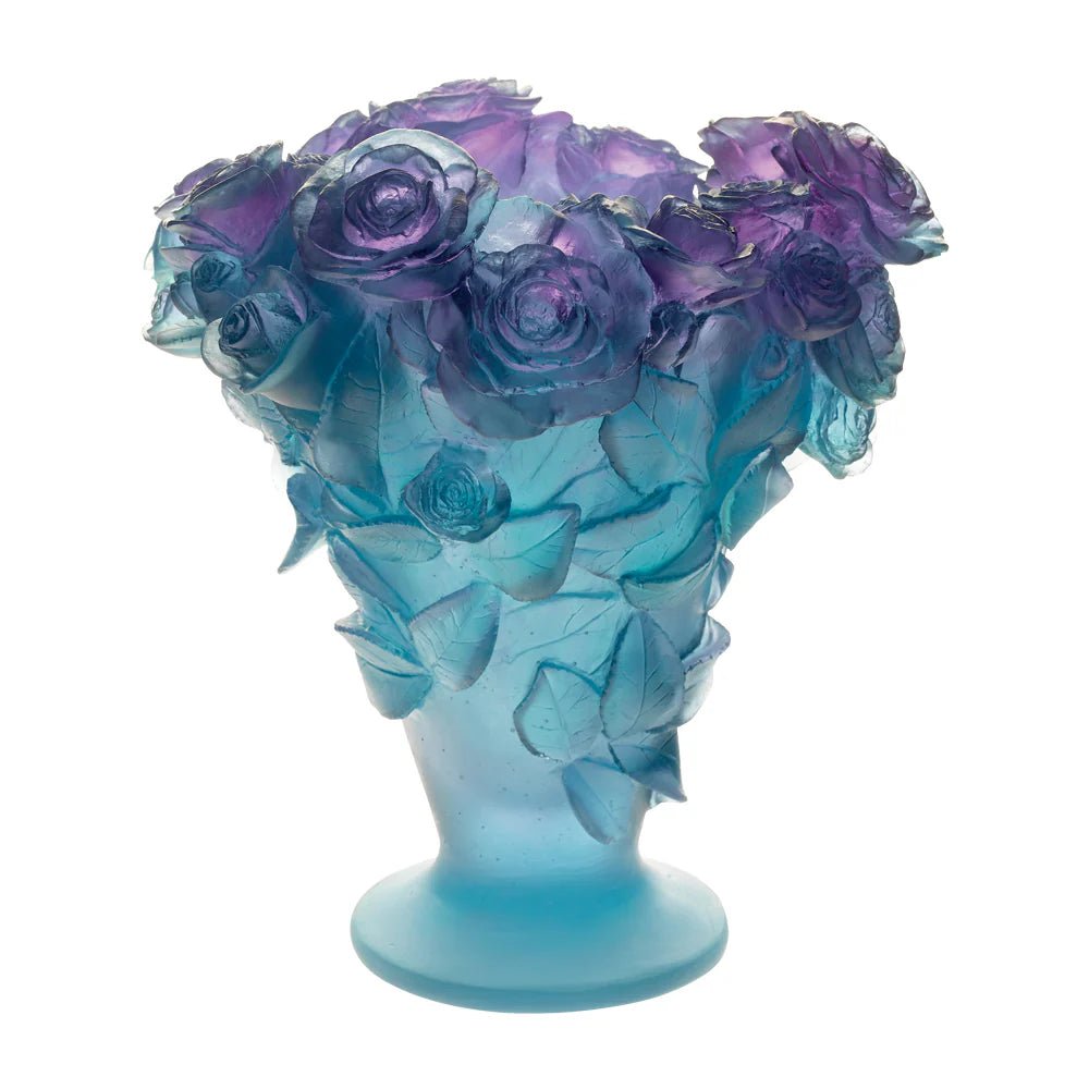 Roses Vase in Ultraviolet Daum - Crystal House