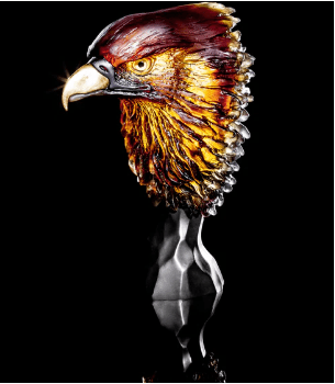Royal Eagle by Madeleine van der Knoop 375 ex Daum - Crystal House
