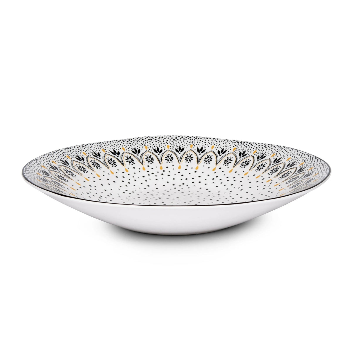 Sara Miller Artisanne Noir Large Serving Bowl 14'' Portmeirion