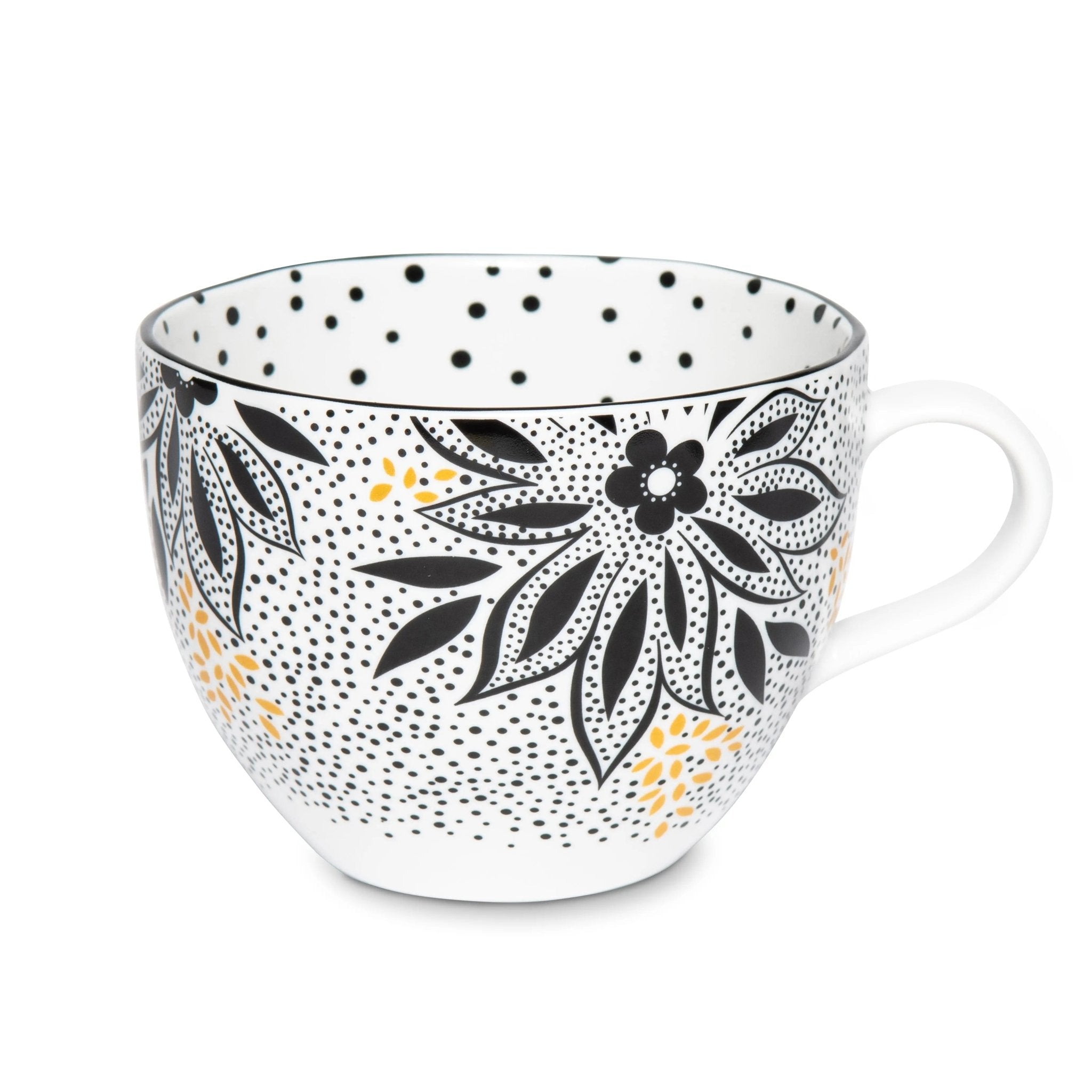 Sara Miller Artisanne Noir Mug 14Oz Lotus Portmeirion