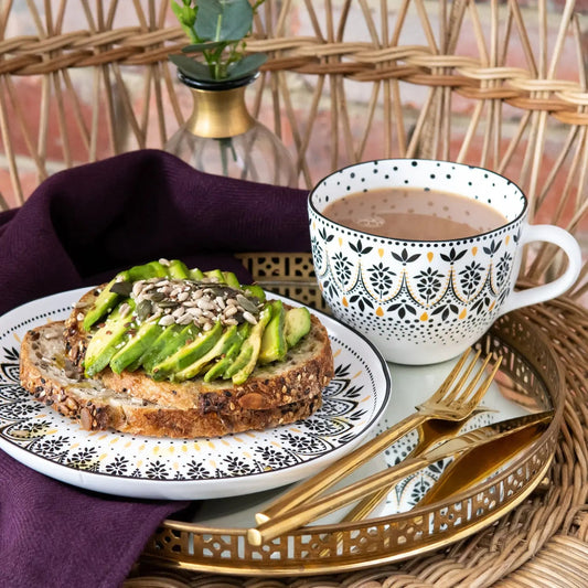 Sara Miller Artisanne Noir Mug 14Oz Mandala Portmeirion