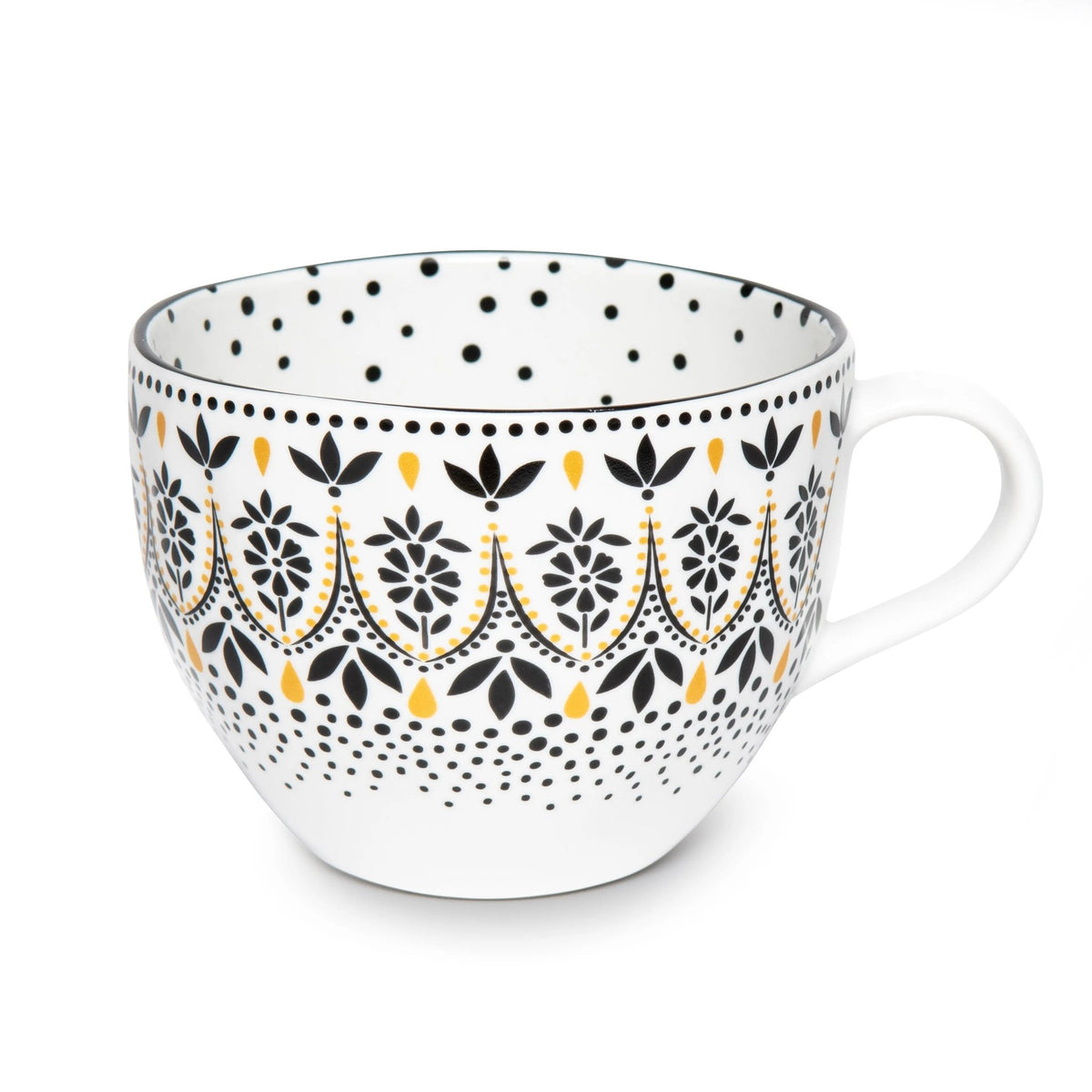 Sara Miller Artisanne Noir Mug 14Oz Mandala Portmeirion