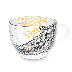 Sara Miller Artisanne Noir Mug 14Oz Paisley Portmeirion