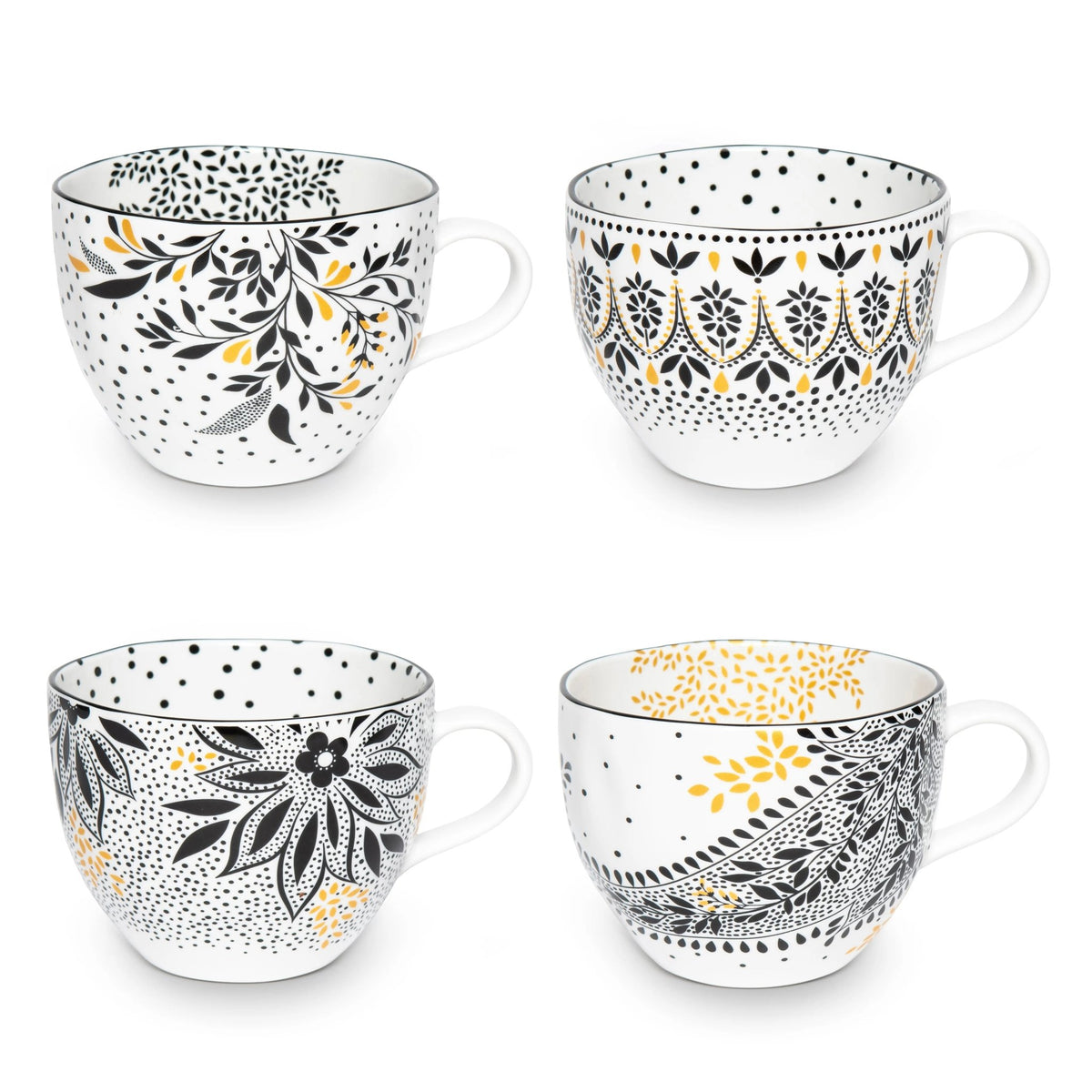 Sara Miller Artisanne Noir Mug 14Oz S/4 Portmeirion