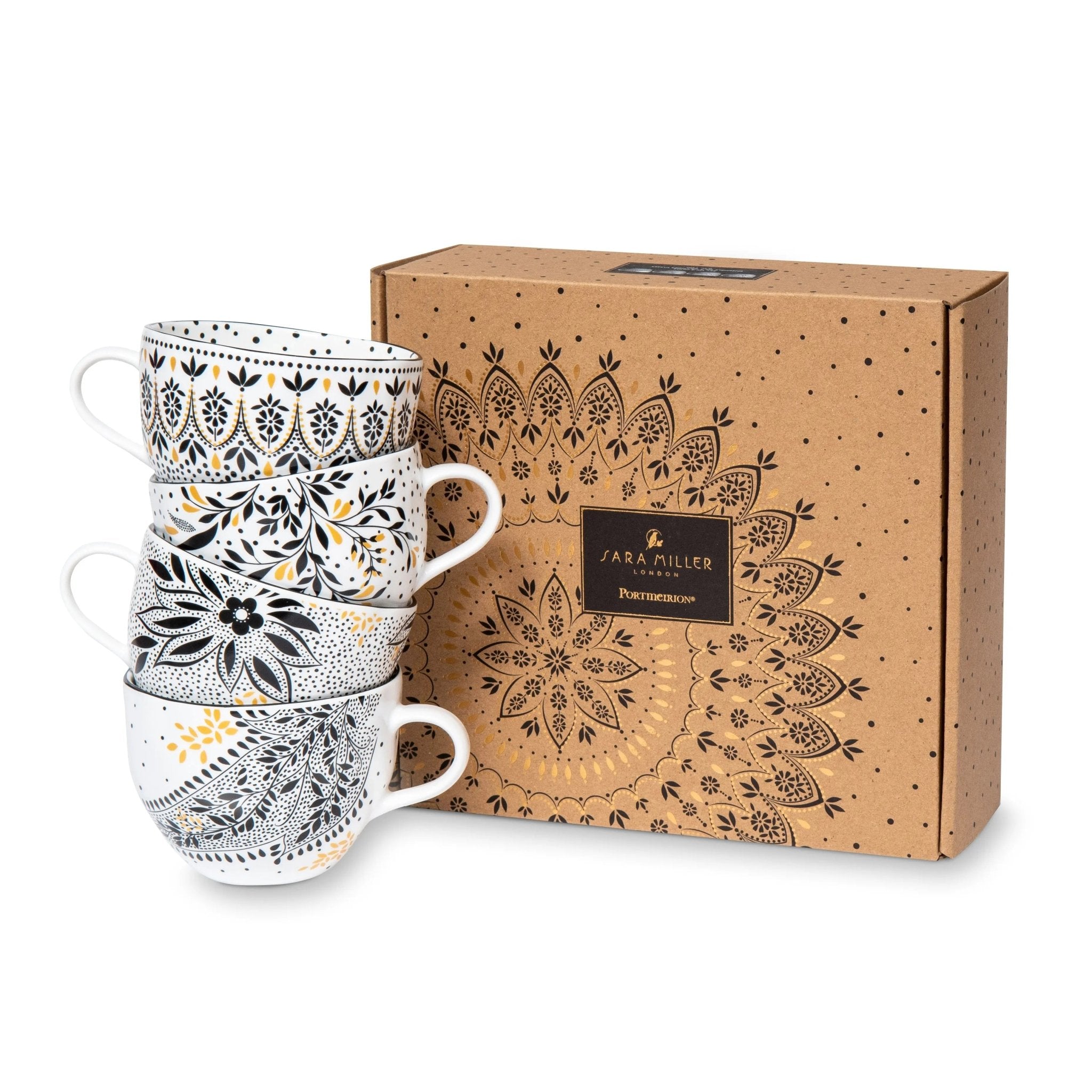 Sara Miller Artisanne Noir Mug 14Oz S/4 Portmeirion