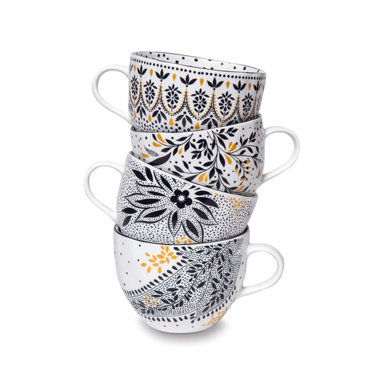 Sara Miller Artisanne Noir Mug 14Oz S/4 Portmeirion