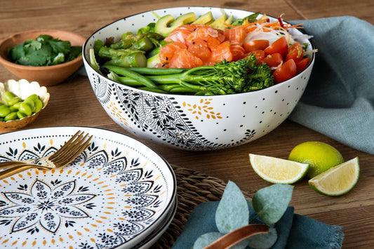 Sara Miller Artisanne Noir Noodle Bowl S/2 Portmeirion