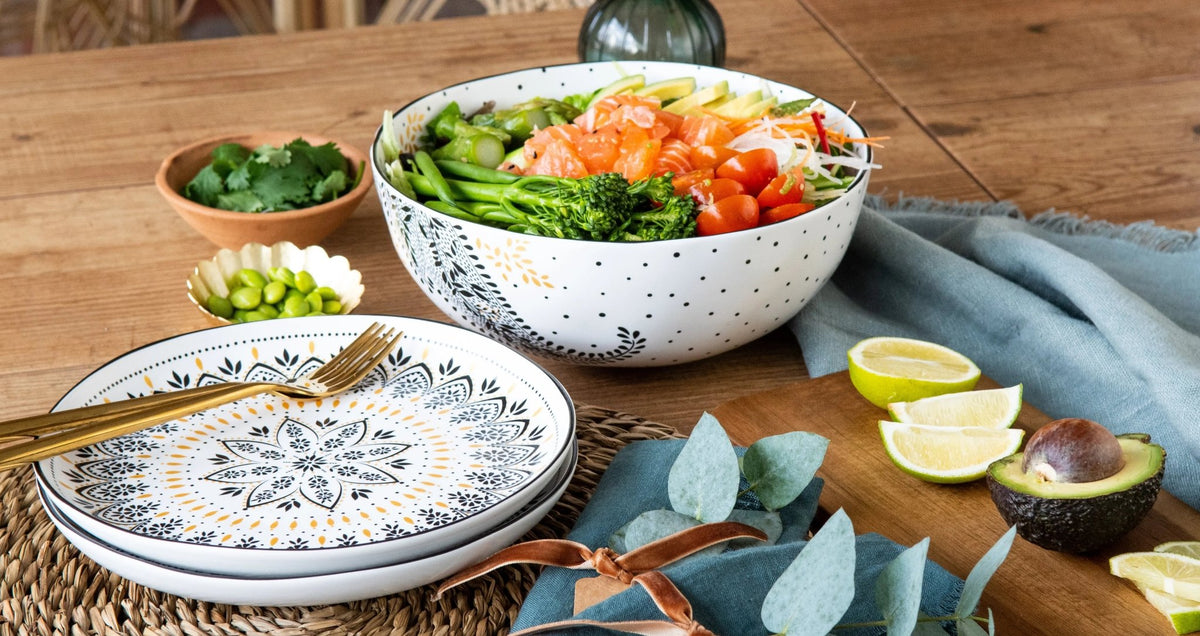 Sara Miller Artisanne Noir Noodle Bowl S/2 Portmeirion