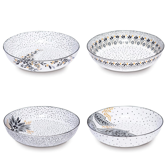 Sara Miller Artisanne Noir Pasta Bowl S/4 Portmeirion