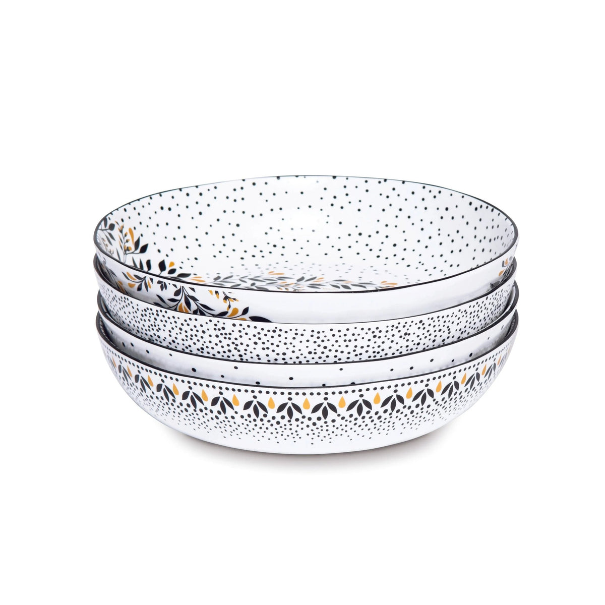 Sara Miller Artisanne Noir Pasta Bowl S/4 Portmeirion