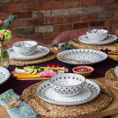 Sara Miller Artisanne Noir Salad Plate S/4 Portmeirion