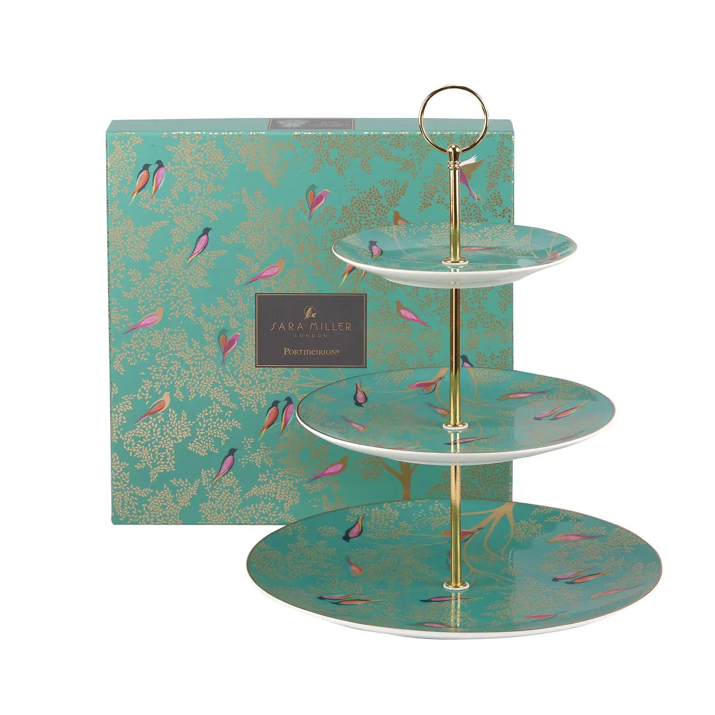 Sara Miller - Chelsea Collection 3 Tier Cake Stand - Green Portmeirion
