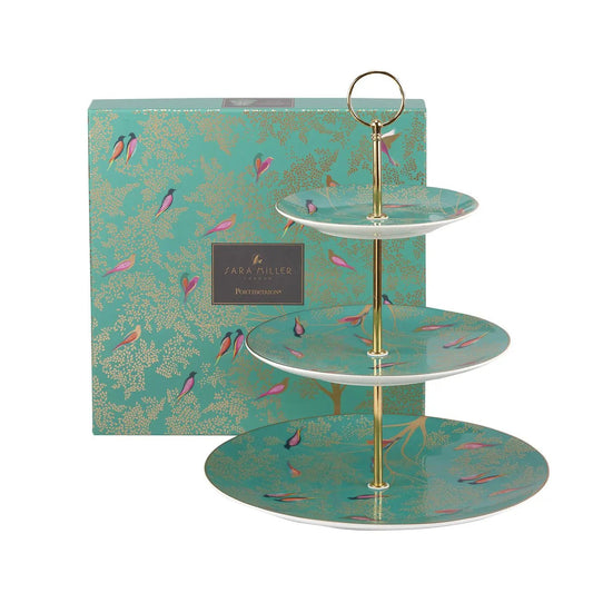 Sara Miller - Chelsea Collection 3 Tier Cake Stand - Green Portmeirion