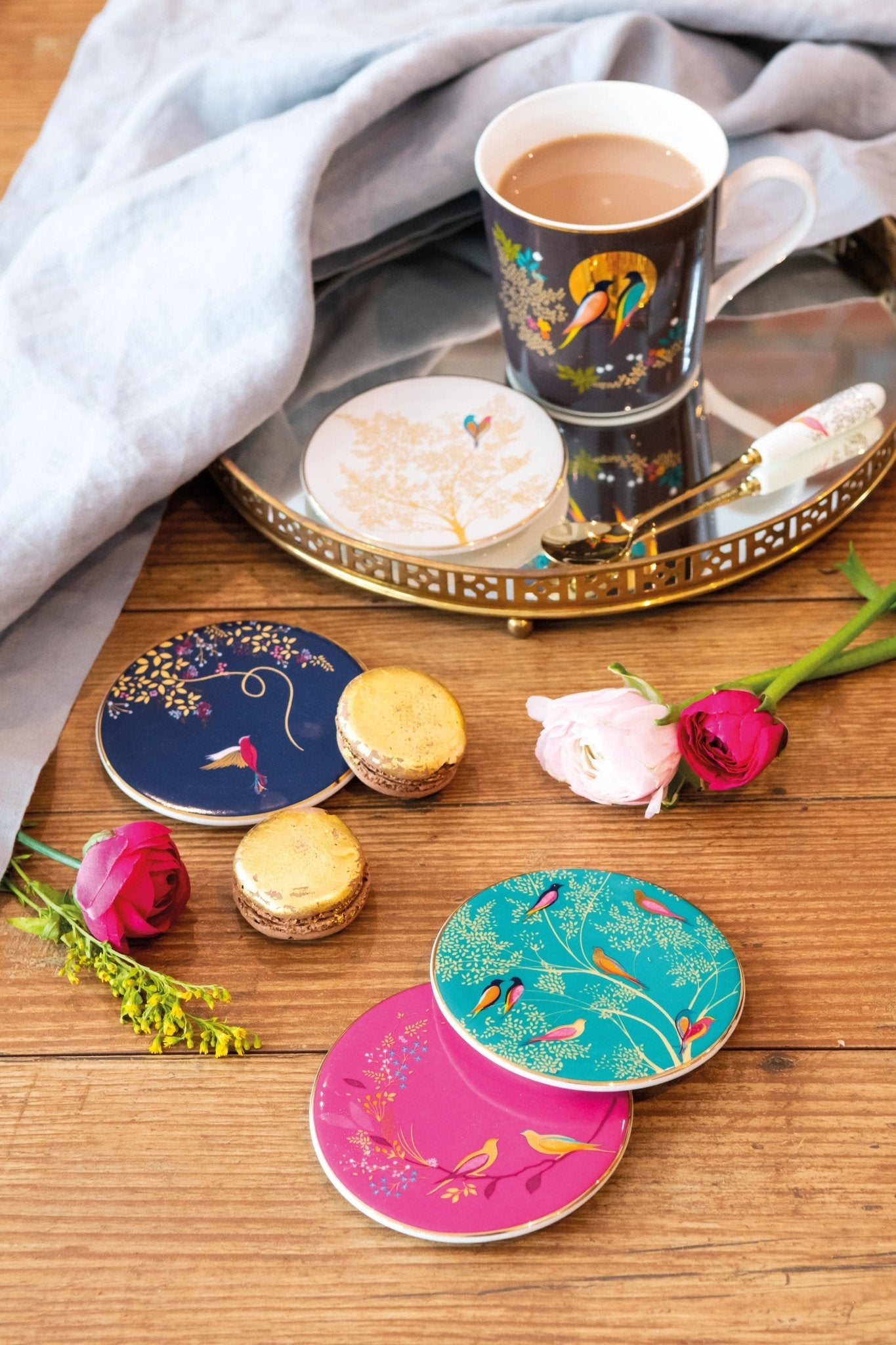 Sara Miller - Chelsea Collection CERAMIC COASTER SET Portmeirion