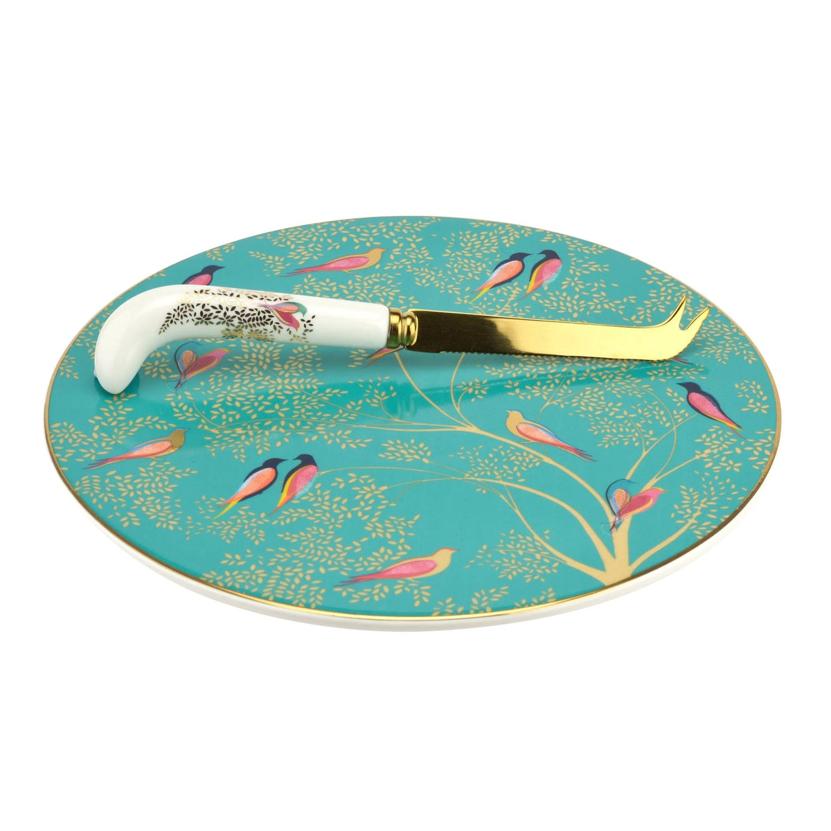 Sara Miller - Chelsea Collection Cheese Plate & Knife Portmeirion