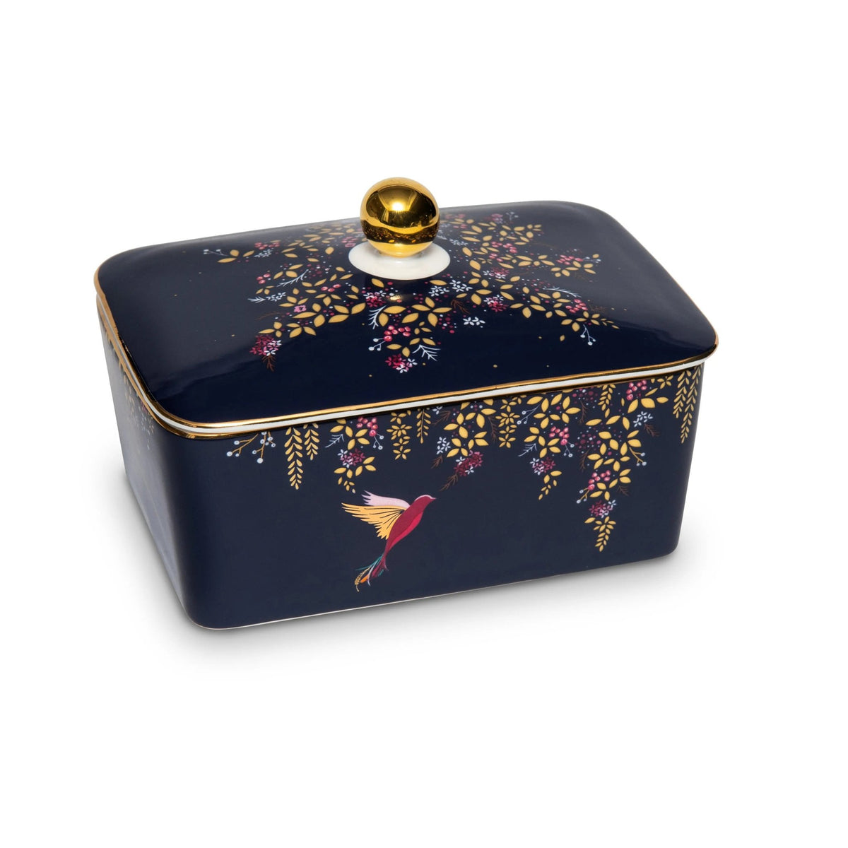 Sara Miller - Chelsea Collection COVERED BUTTER - NAVY Portmeirion
