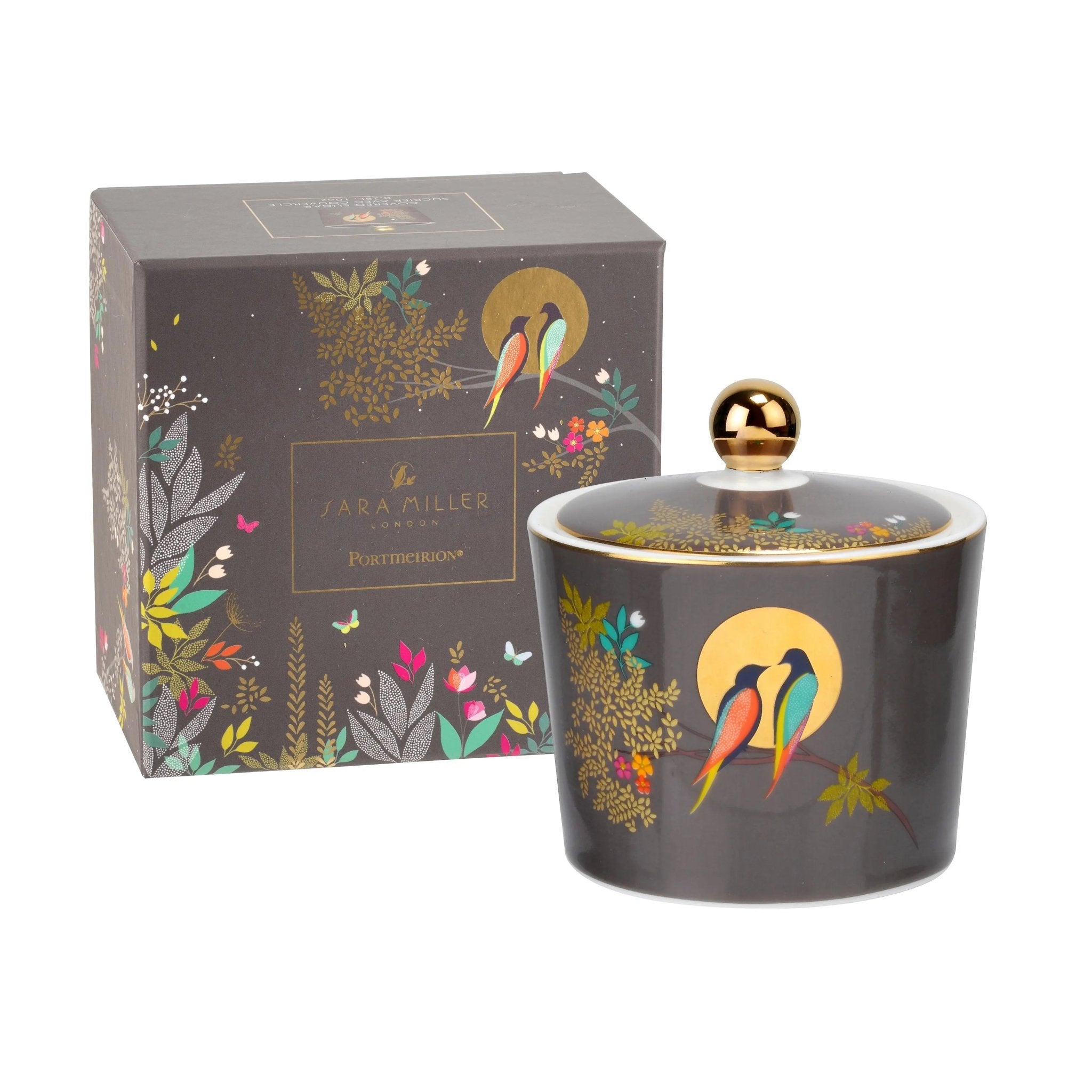 Sara Miller - Chelsea Collection Covered Sugar - Dark Grey Portmeirion