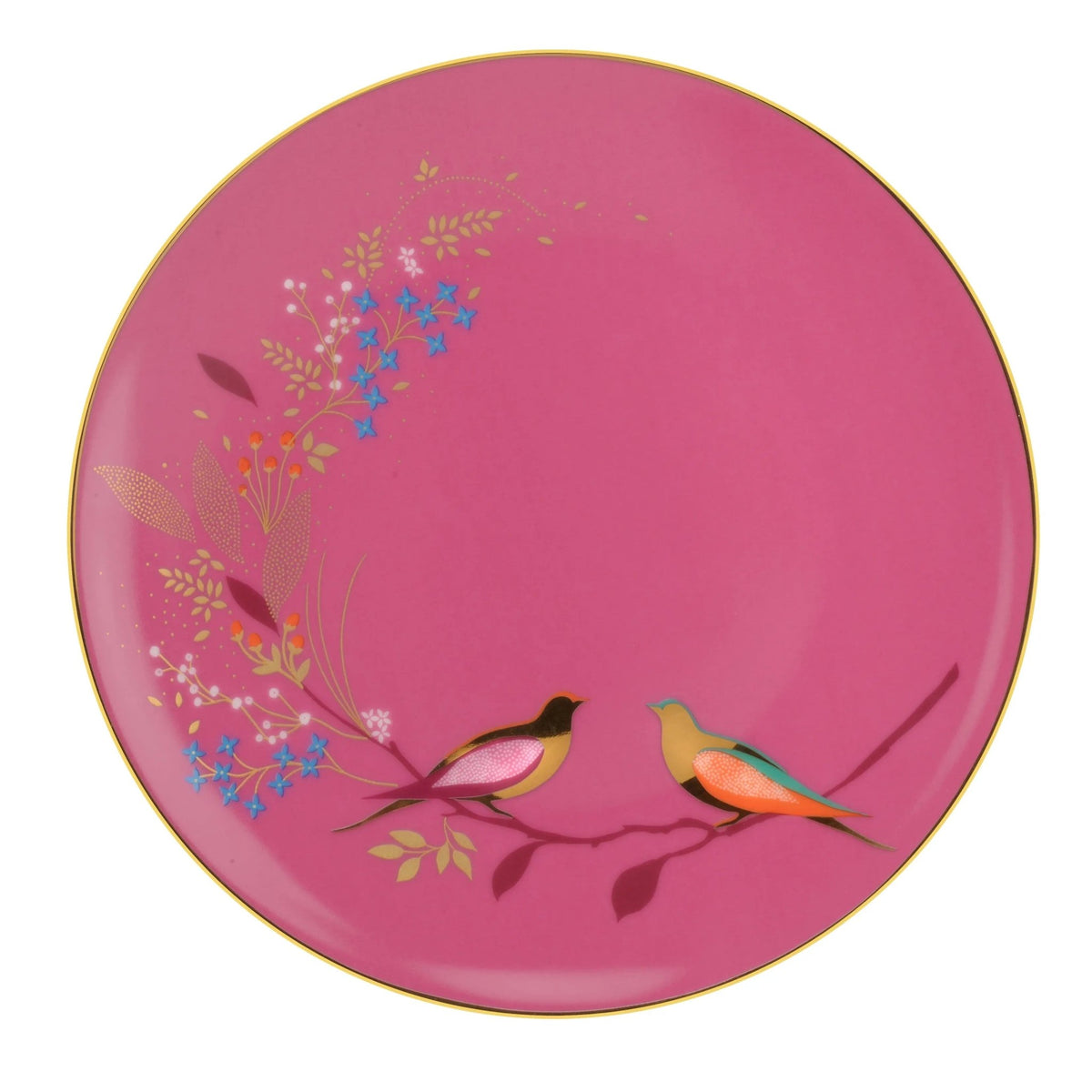 Sara Miller Chelsea Collection S/4 Plates - Assorted (Dark Grey, Pink, Navy, Green) Portmeirion