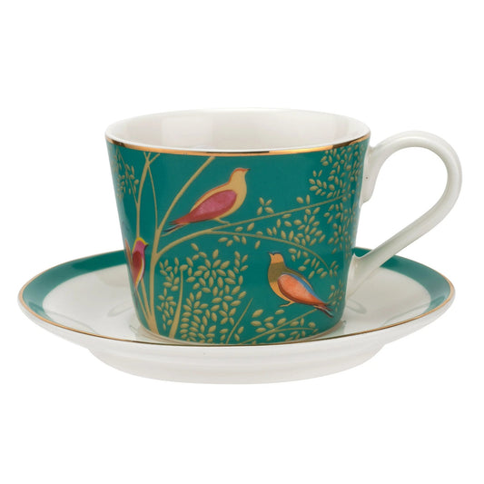 Sara Miller - Chelsea Collection Teacup and Saucer - Green Portmeirion