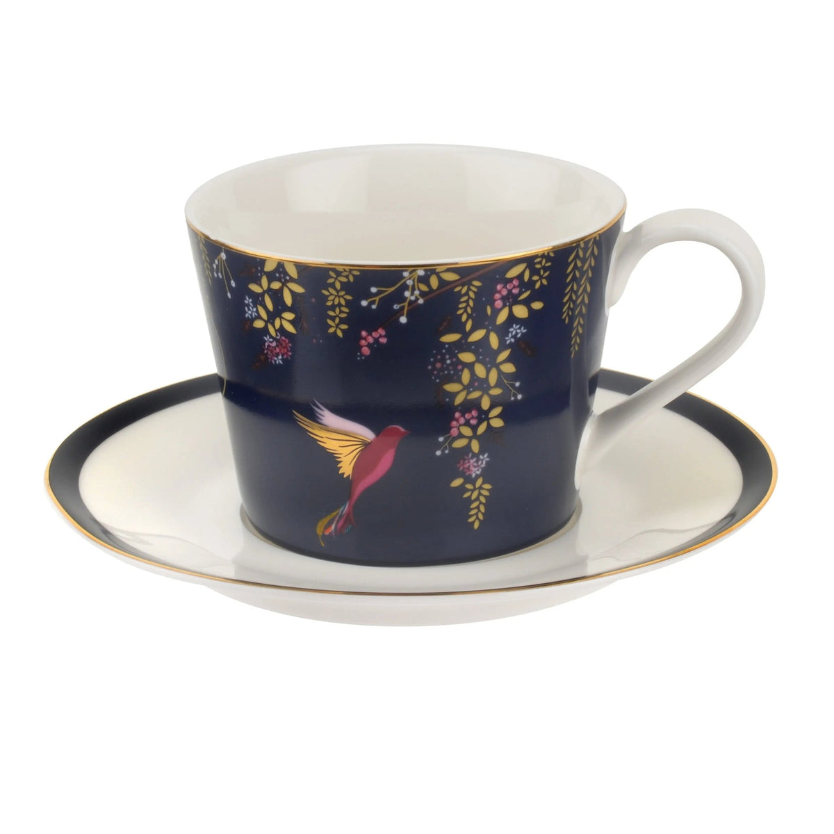 Sara Miller - Chelsea Collection Teacup and Saucer - Navy Portmeirion