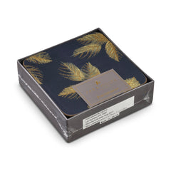 Sara Miller - London Etched Leaves Coasters Set of 6 Navy Portmeirion - Crystal House