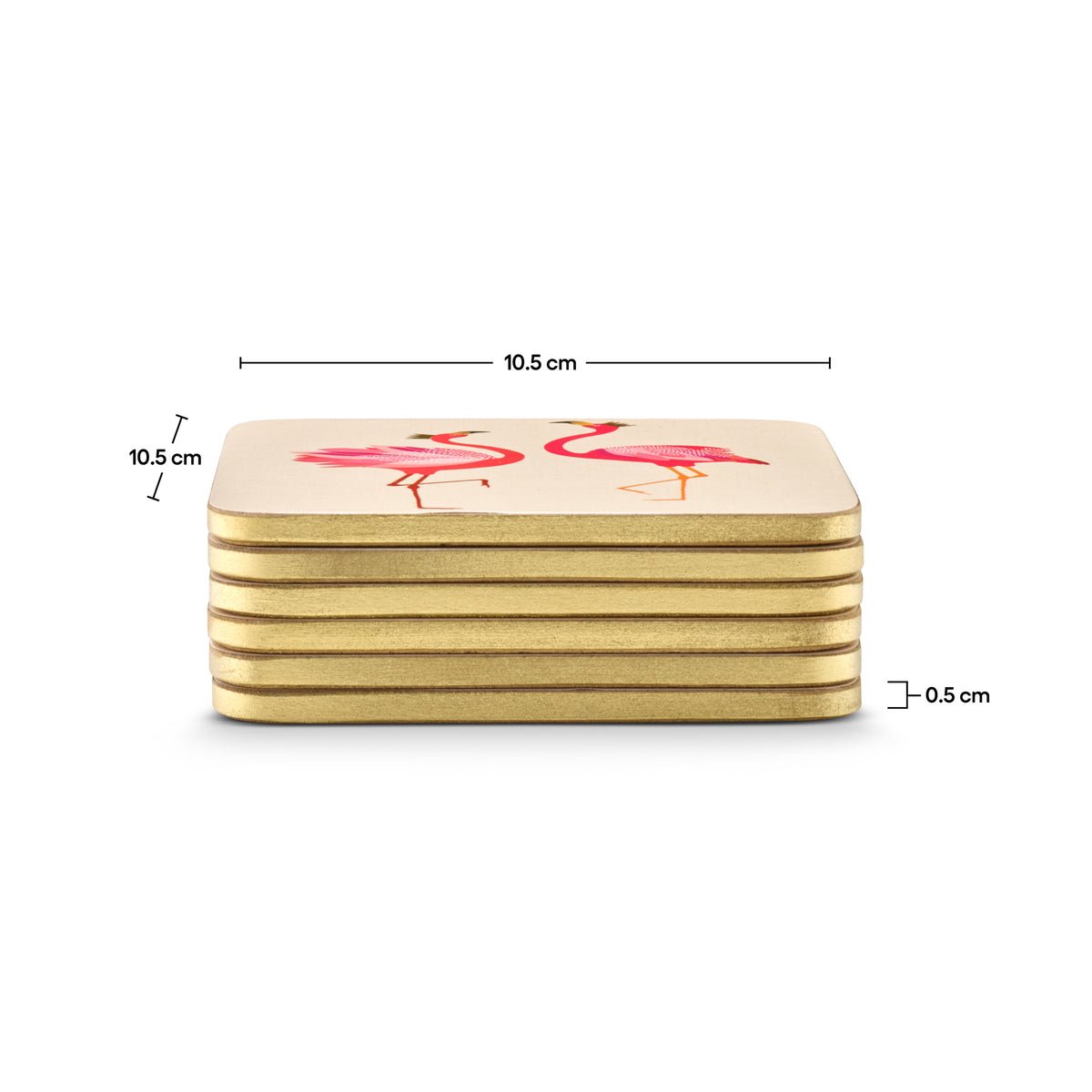 Sara Miller - London The Flamingo Coasters Set of 6 Portmeirion - Crystal House