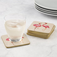 Sara Miller - London The Flamingo Coasters Set of 6 Portmeirion - Crystal House