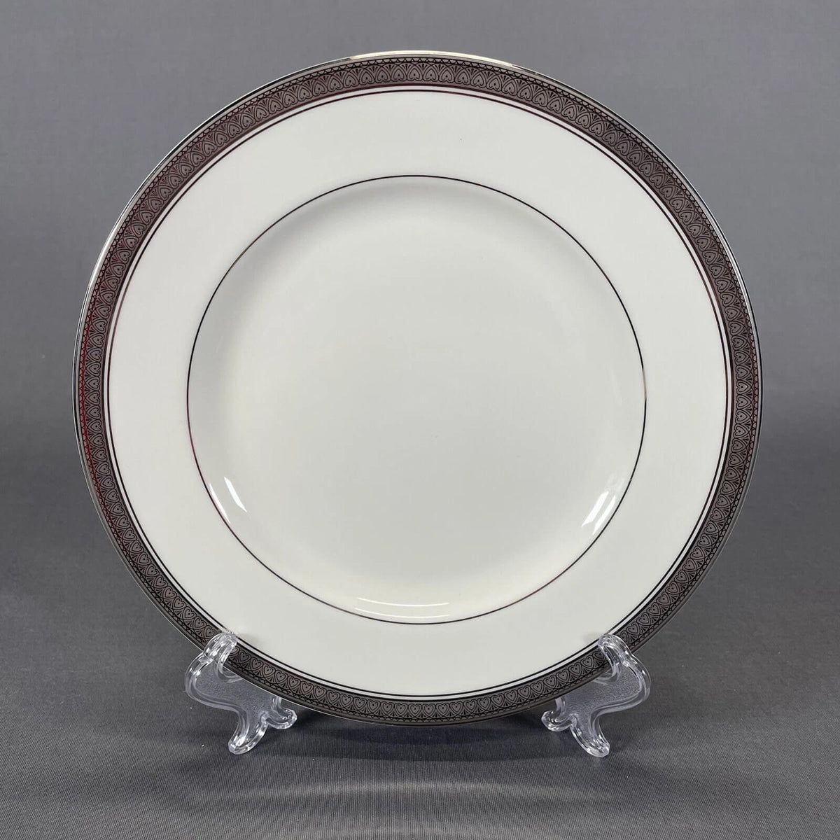 mikasa palatial platinum saucer, palatial platinum collector saucer, elegant mikasa china saucer